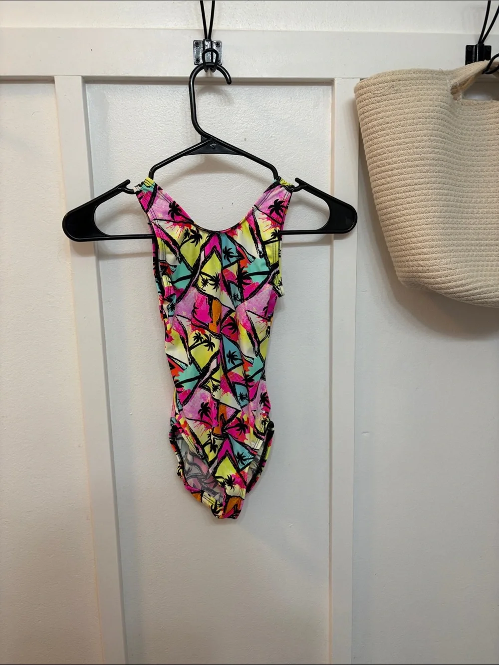 Kids Neon Palm Print leotard - Multicolor